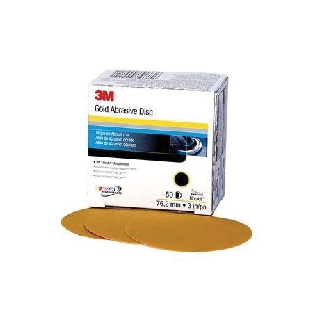 3M 3M Hookit Gold Disc, 00915, 3 in, P240A, 50 discs per box, 50PK 7000119711